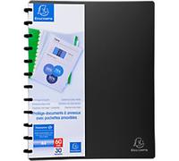 Exacompta Display Book 86351E A4 Black 30 Pockets Pack of 4