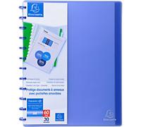 Exacompta Display Book 86352E A4 Blue 30 Pockets Pack of 4