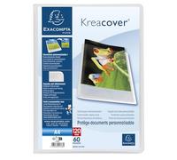 Exacompta - 5768E Kreacover Chromaline Document Folder 60 Smooth Crystal Sleeves 120 Pages for A4 Size 24 x 32 cm Semi-Rigid Polypro Cover Colourless