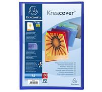 Exacompta 5739E KeaCover Plastic Display Folder A4 with 90 Pockets, 180 Displays, Perfect for School and Office File Cover, Document Wallet, 1 Piece, Random Colour