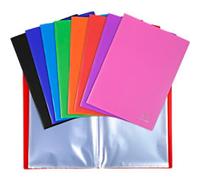 Exacompta - Ref 8830E - Semi-Rigid PP Display Book - Suitable for A4 Documents, Wipeable Cover, 500 Micron Polypropylene, 30 Pockets, 60 Viewing Pages - Assorted Colours (Pack of 12)
