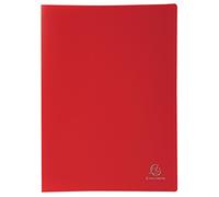 Exacompta - Ref 8535E - Soft PP Display Book - Suitable for A4 Documents, Made from Polypropylene, Lightweight, 30 Pockets, 60 Viewing Pages - Red Cover