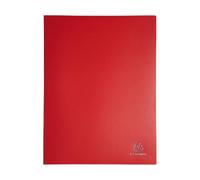 Exacompta Soft PP Display Book Ref 8565E - A4 Polypropylene, 60 Pockets (120 Viewing Pages) - Red