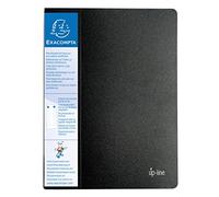 Exacompta - Ref 88201E - Opaque PP Display Book - 240 x 320mm in Size, Suitable for A4 Documents, Crystal Clear Pockets, 0.8mm Polypropylene, 20 Pockets, 40 Viewing Pages - Black