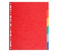 Exacompta Dividers 2106E A4+ Assorted 6 Part 220 gsm Recycled Board Pack of 50