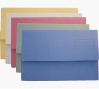 Valuex Exacompta Document Wallet Manilla Foolscap Half Flap 250gsm Assorted (Pac