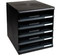 Exacompta ECOBlack Drawer Unit Plastic Dark Grey 28.8 x 35 x 32 cm