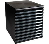 Exacompta ECOBlack Drawer Unit Plastic Dark Grey 28.8 x 35 x 32 cm