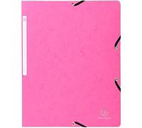 Exacompta Elasticated Folder 5560E Pink Molted Pressboard 24 x 32 cm Pack of 25