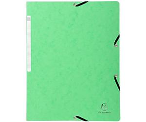 Exacompta Elasticated Folder 5563E Green Molted Pressboard 24 x 32 cm Pack of 25