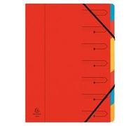 Exacompta Europa 7-Part Organiser A4 Red 5221Z