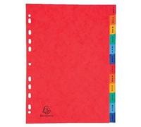EUROKRAFTpro Exacompta Index Jan-Dec A4 225gsm Pressboard Assorted Colours
