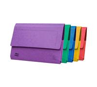 Exacompta Europa Document Wallets, 265 gsm, A4 - Assorted Colours, Pack of 10