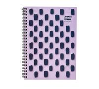 Europa Splash A4+ Notepad Wirebound 160 Pages 80gsm FSC Ruled With Margin Punched 4 Holes Purple (Pack 3) - EU1502Z