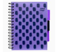 Exacompta Europa Splash - Ref EU1504Z Wirebound Notebooks, Bright Cover,Refill Pad 160 Lined Pages,A5 Notepad with Micro-Perforated Pages|Purple Cover|for Home,School,and Office Organisation