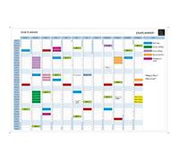 Exacompta Exaplanner Wall Mounted Annual Planner 1 Year per page English 90 (W) x 3.4 (D) x 59 (H) cm White
