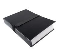 Exacompta - Ref 621E - Balacron Expanding Spine Folder - 240 x 320mm in Size, Suitable for Holding A4 Documents, Hook & Loop Strap Closure, Durable - Black