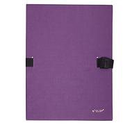 Exacompta Expanding File Varnished Paper N'clip A4 Purple