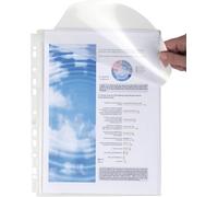 Exacompta - Ref 5507E - PP Expanding Punched Pockets - Suitable for Holding A4 Documents, 25mm Gusset & Flap, Made From 200 Micron Polypropylene - Transparent (Pack of 10)