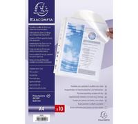 Exacompta Punched Pockets 5503E A4 Polypropylene 23 (W) x 30.5 (H) cm Transparent Pack of 10