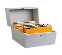 Exacompta File Box 54728E Grey Metal