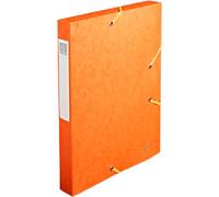 Exacompta Filing Box 14015H A4 40mm Spine Orange Mottled Pressboard 25x33cm Pack of 10