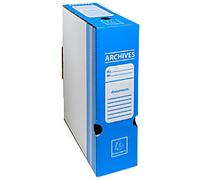 Exacompta Filing Box 261005H A4 Cardboard 35 (W) x 10 (D) x 25 (H) cm Blue Pack of 50