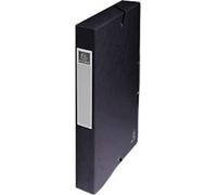 Exacompta Filing Box 50401E A4 Mottled Pressboard 25 (W) x 33 (H) cm Black 4.0 cm Pack of 8