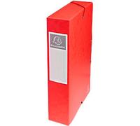 Exacompta Filing Box 50605E A4 Red Mottled Pressboard 25 x 33 cm Pack of 8