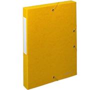 Exacompta Filing Box 50819E A4 Yellow Glossy Card 25 x 33 cm Pack of 10
