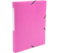 Exacompta Filing Box 59604E A4 Pink Polypropylene 25 x 33 cm Pack of 4