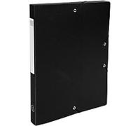 Exacompta Filing Box 59681E A4 Black Polypropylene 25 mm Pack of 8