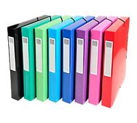Exacompta Filing Box 59929E Assorted Glossy Laminated Card 24 x 4 x 32 cm Pack of 8