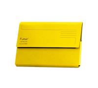 Exacompta Forever Document Wallets - Perfect for Storing Documents - Recycled 290 gsm Board - 34.5 x 24.5 cm in Size - A4/Foolscap - Yellow - Pack of 25.