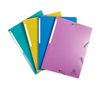 Exacompta Forever Young 3 Flap Folder 55190E PP (Polypropylene) Rubber Band 24 (W) x 0.3 (D) x 32 (H) cm Assorted Pack of 24