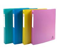 Exacompta Forever Young 30 mm Ring Binder PP (Polypropylene) A4+ 4 Rings Assorted 51790E Pack of 12