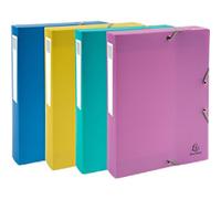 Exacompta Forever Young Filing Box 59190E A4 PP (Polypropylene) Rubber Band 25 (W) x 4 (D) x 33 (H) cm Assorted Colours 40 mm Pack of 8