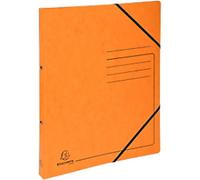 Exacompta - Ref 542554E - Mottled Pressboard Ring Binder - 320 x 250mm in Size, Suitable for A4 Documents, 2 x 15mm O-Rings, 20mm Spine - Orange (Pack of 10)