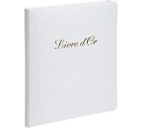 Exacompta Guest Book Cardboard, Leather White 4712E 23 (W) x 27 (D) x 3.8 (H) cm