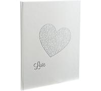 Exacompta Guest Book Cardboard, PU (Polyurethane), PVC (Polyvinyl Chloride) White 4754E 22 (W) x 27 (D) x 1.5 (H) cm Pack of 3