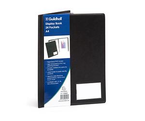 Exacompta Guildhall Display Book 24 Pocket A4 Black CDB24Z