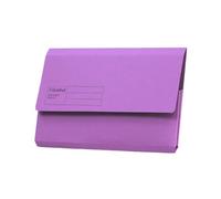 Exacompta Guildhall Document Wallets, 285 gsm, Foolscap - Violet, Pack of 50