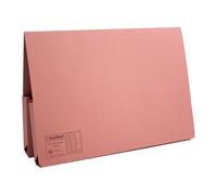 Exacompta Guildhall Legal Double Pocket Wallet Foolscap Pink (Pack of 25) 214-PNK