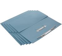 Exacompta Guildhall Pocket Spiral File, 315 gsm, Foolscap, Left Hand Pocket - Blue, Pack of 5