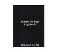 Exacompta Mileage Log Book Guildhall T43 - 60 pages, 14 entries per page, Black Vinyl, 149x104mm