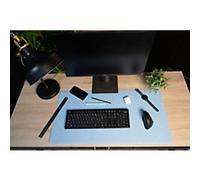 Exacompta Bee Blue Desk Mat PU 43 x 90 cm Dark Blue/Light Blue, Dark Blue