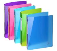 Exacompta Iderama 30 mm Ring Binder PP (Polypropylene) A4 4 Rings Assorted 51780E 1Pack of 5