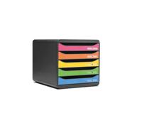 Exacompta Drawer Unit 309798D Polystyrene Black, Harlequin 27.8 x 34.7 x 27.1 cm