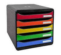 Exacompta Iderama Desktop Drawers Plastic Assorted 5 Drawers 27.8 x 34.7 x 27.1 cm A4+