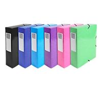 Exacompta Iderama Filing Box 50729E A4+ Card 25 (W) x 33 (H) cm Assorted 8.0 cm Pack of 6